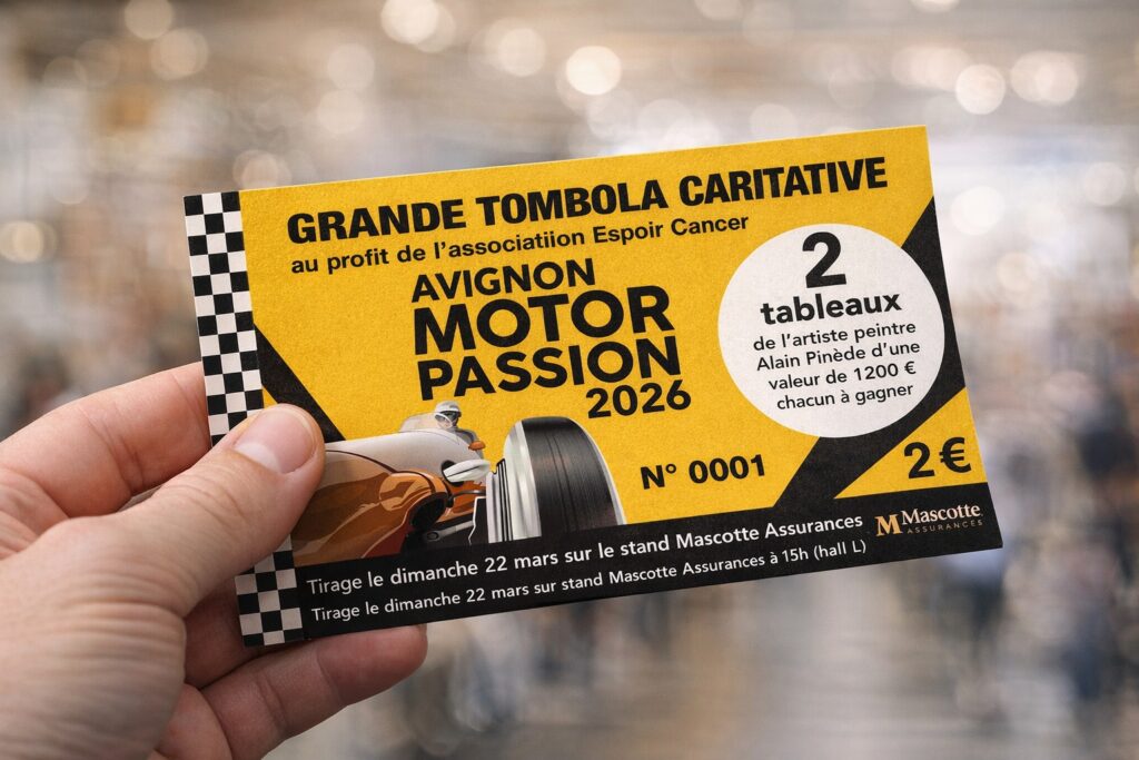 Une tombola caritative sur Avignon Motor Passion 2026